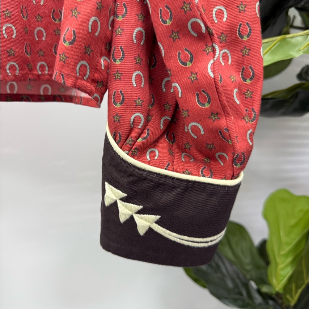 Double D Ranch Red and Black Western Shirt - Picture 3 of 4